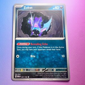 zubat - 041/165 (common) — pokemon: 151